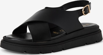 Sandales Tamaris en noir : devant