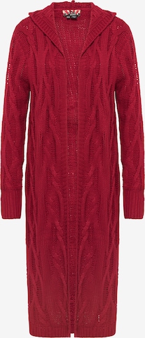 myMo ROCKS Knit Cardigan in Red: front