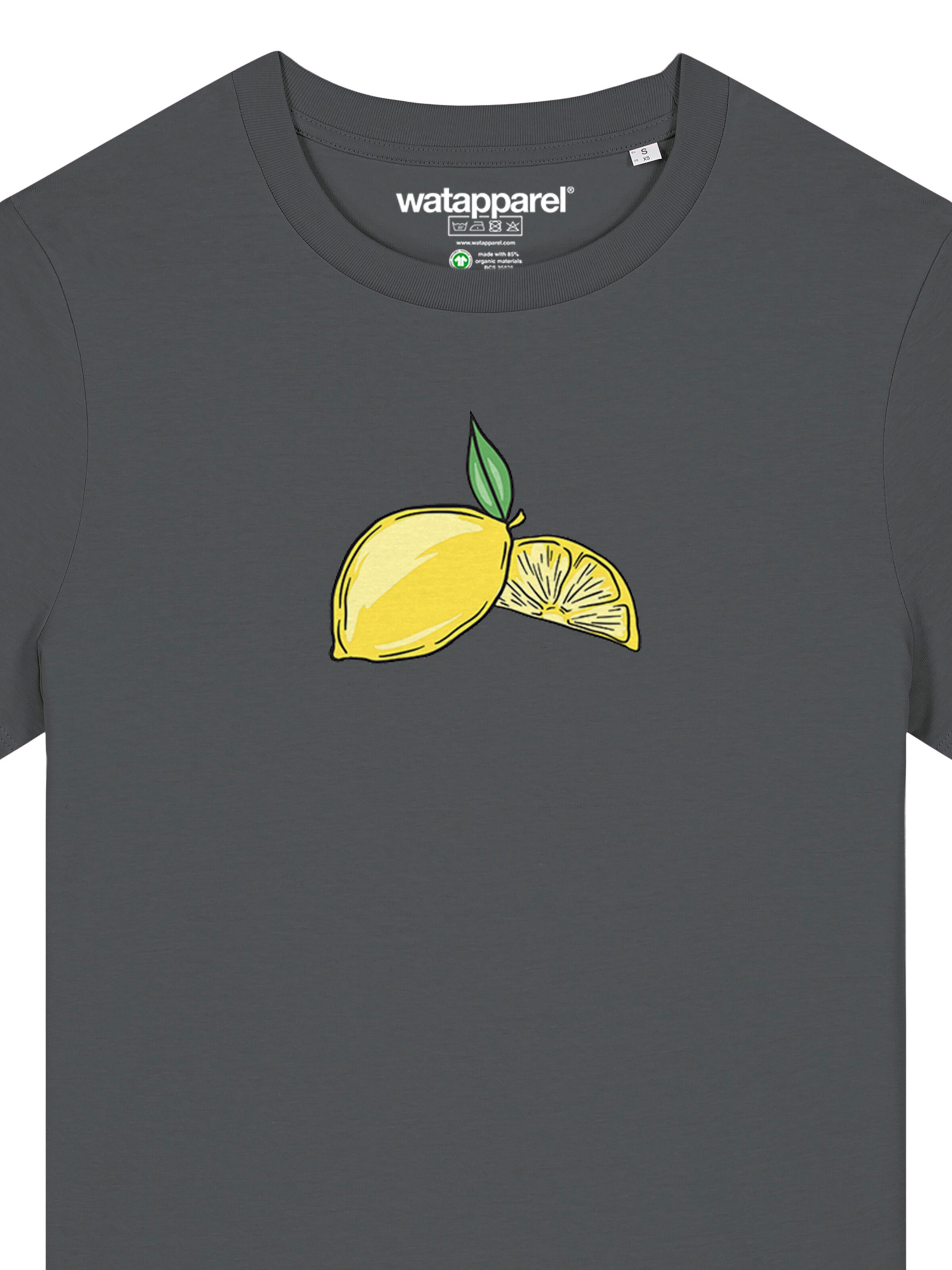 T-shirt 'Lemon' Watapparel en gris