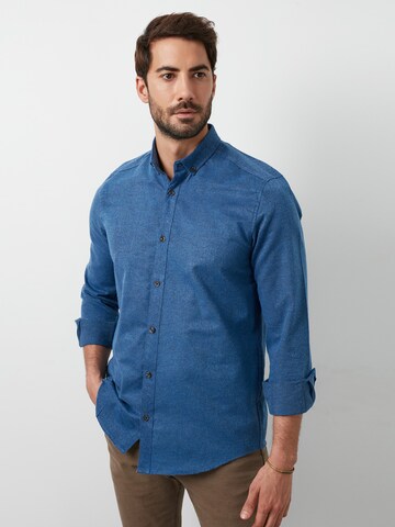 Buratti Comfort fit Overhemd in Blauw: voorkant