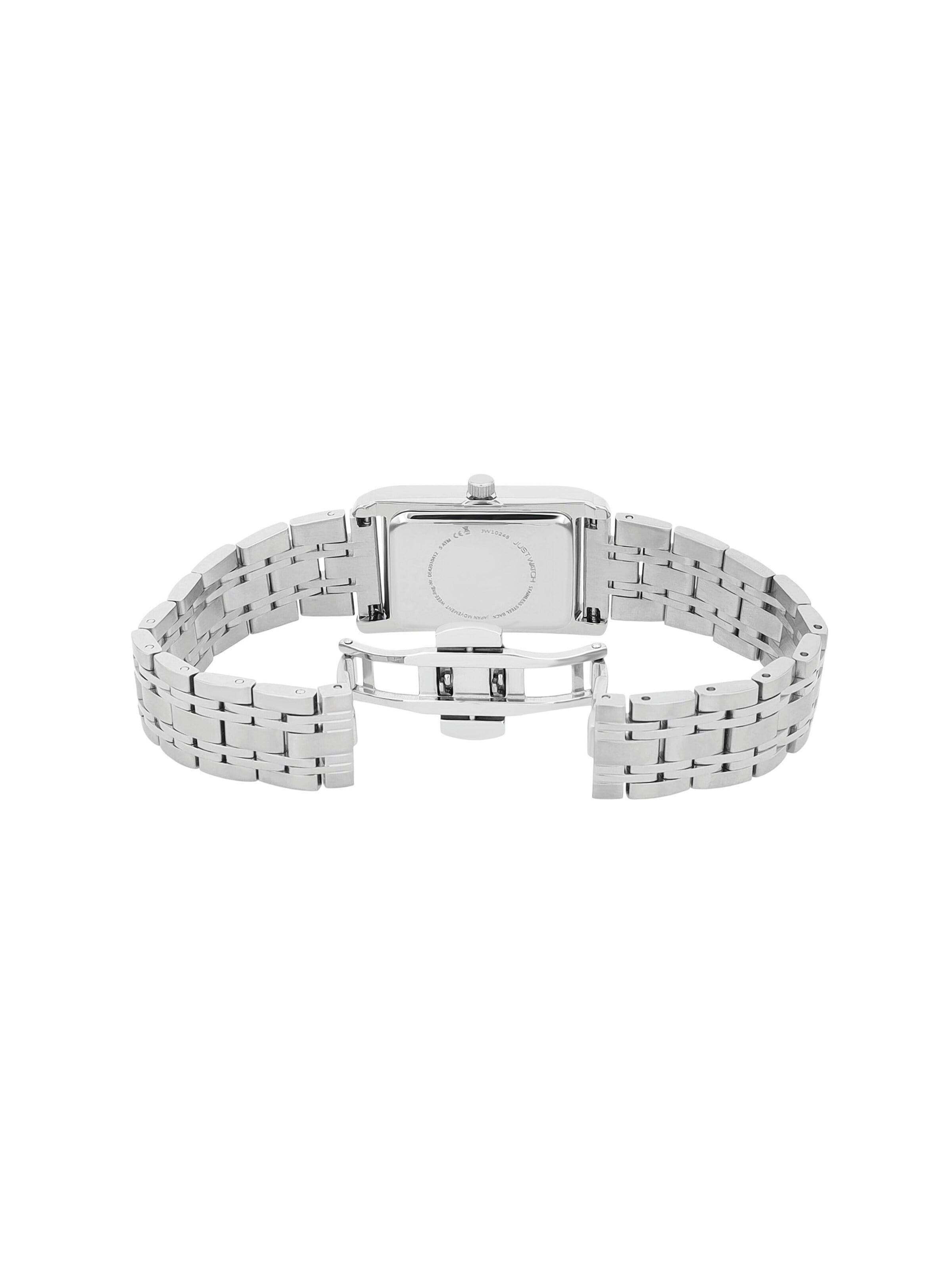 Just Watch Analoguhr 'mit Edelstahlarmband, Simili, 5 ATM'‌ in Silber: Vorderseite