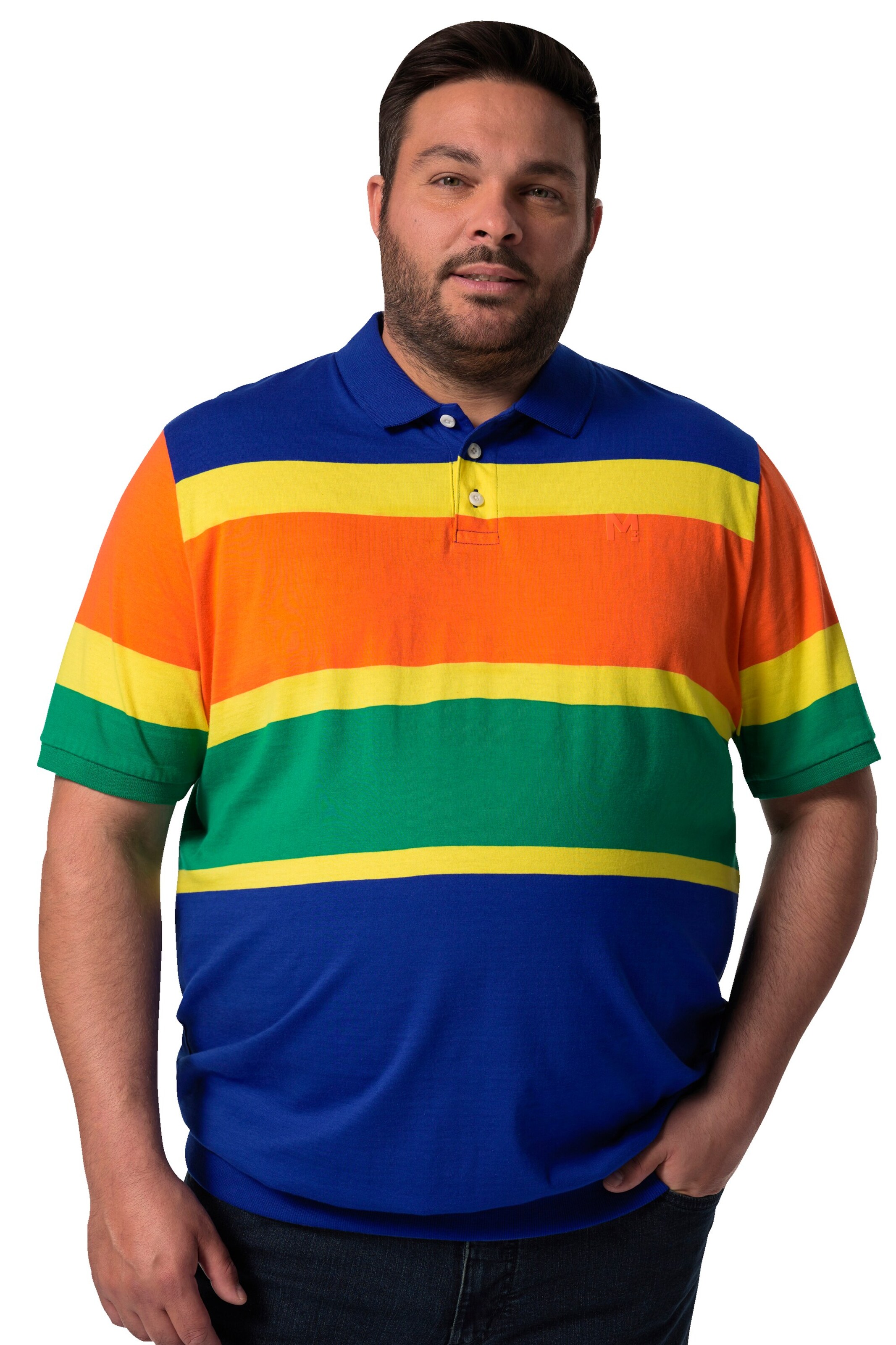 Men Plus Shirt in Mixed colours: front