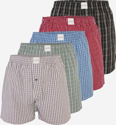 Boxer trumpikės iš HOLLISTER, spalva – šviesiai mėlyna / šviesiai žalia / burgundiško vyno spalva / balta, Prekių apžvalga