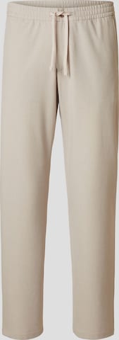 SELECTED regular Lærredsbukser 'SLHROBERT' i beige: forside