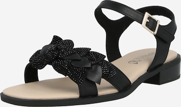 CAPRICE - Sandalias en negro: frente
