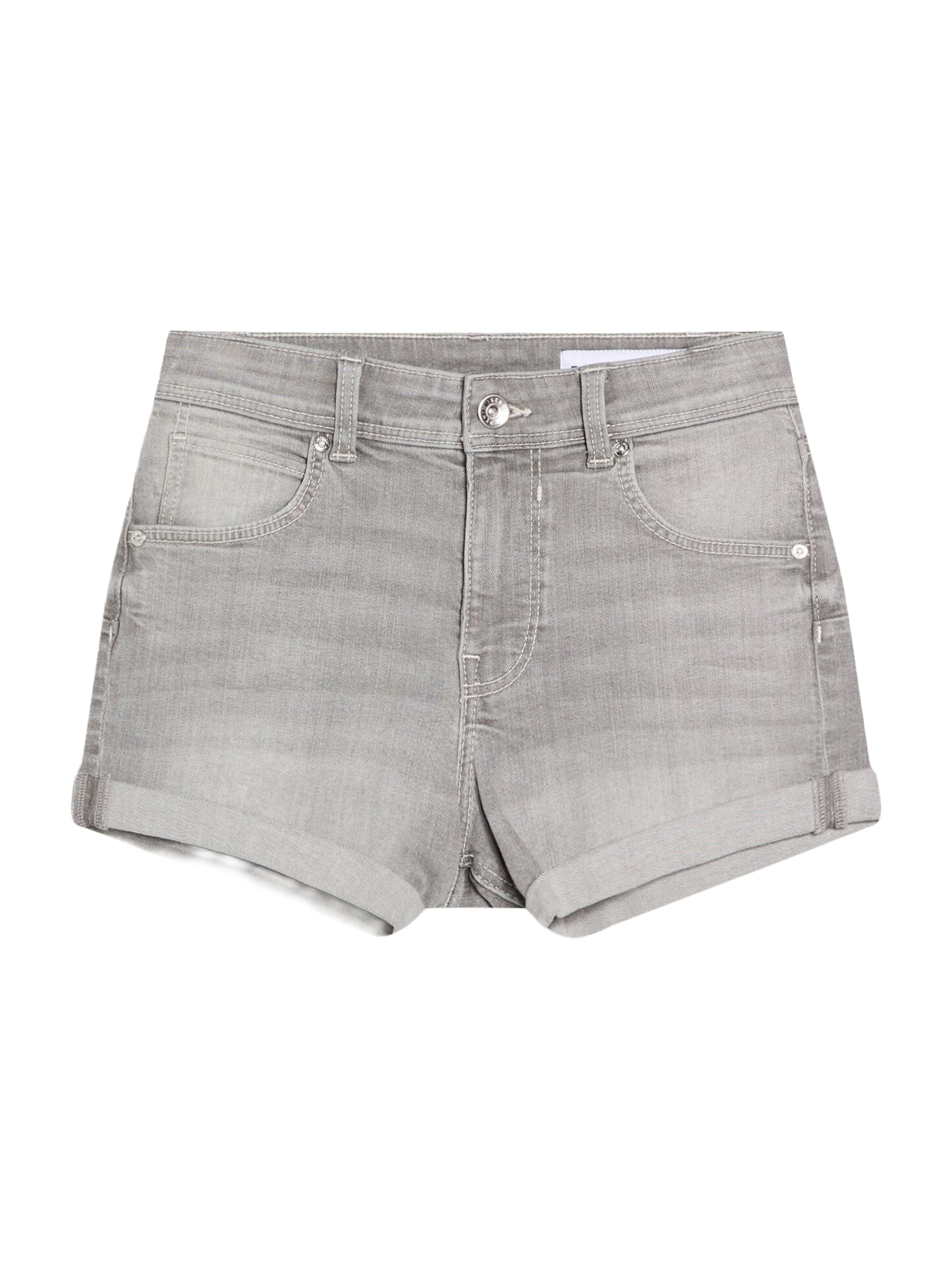 Bershka Úzky strih Džínsy - Sivá: predná strana