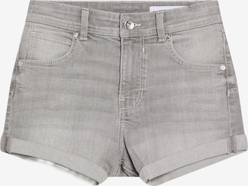 Bershka Úzky strih Džínsy - Sivá: predná strana