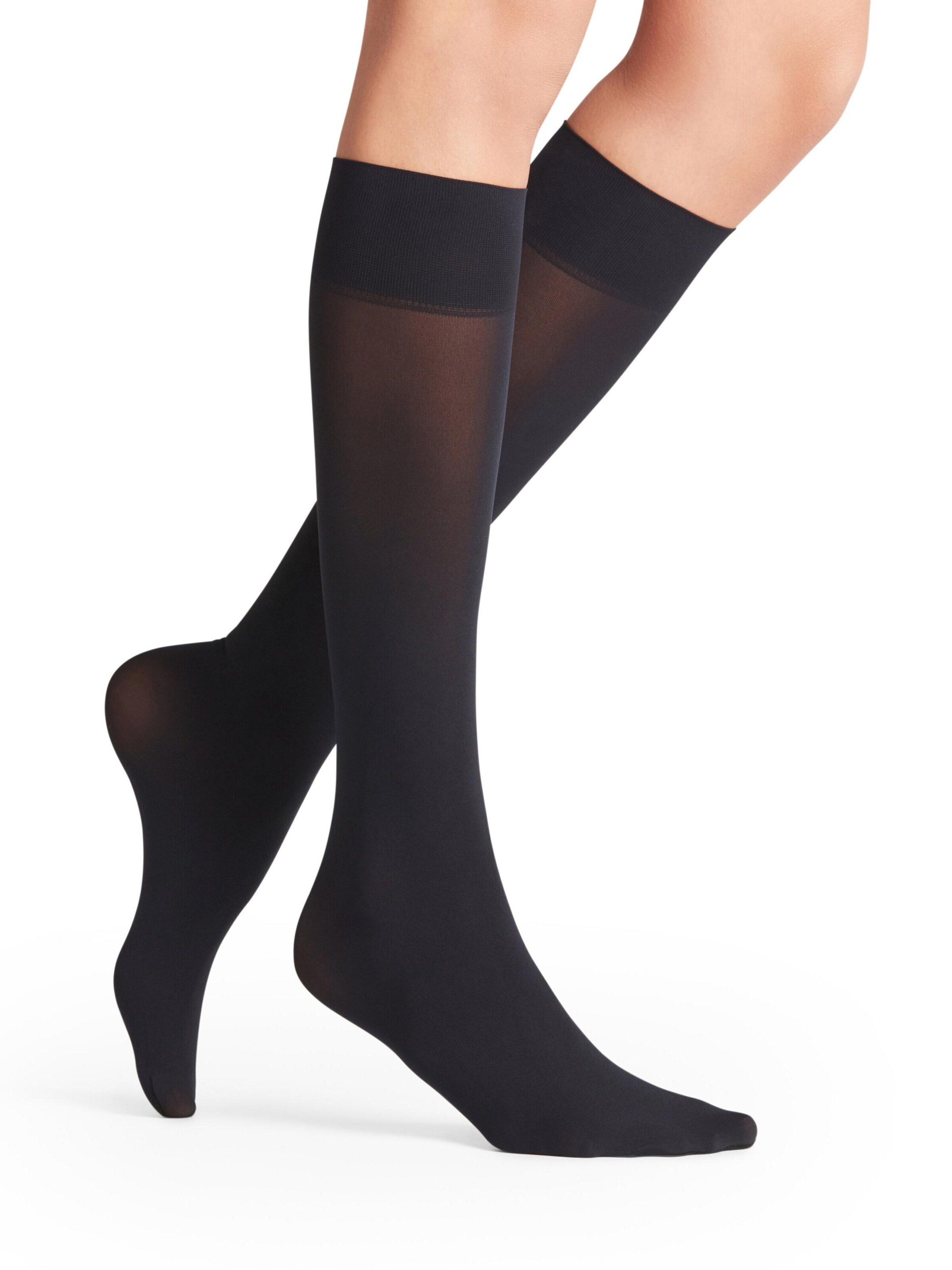 FALKE Overknee Strümpfe 'Pure Matt'‌‌‌‌‌‌‌‌‌ in Blau: Vorderseite