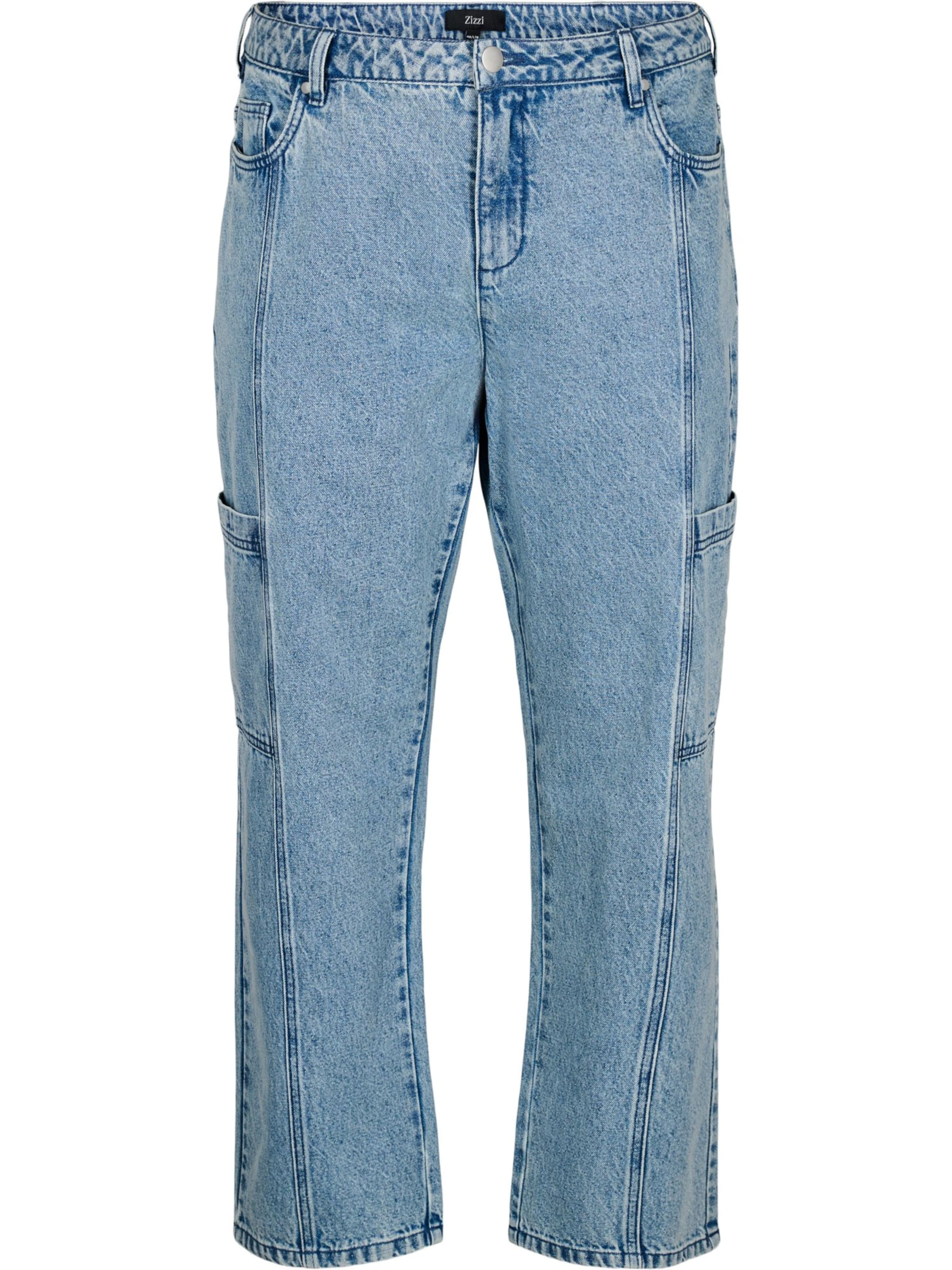Zizzi Wide leg Jeans in Blue: front