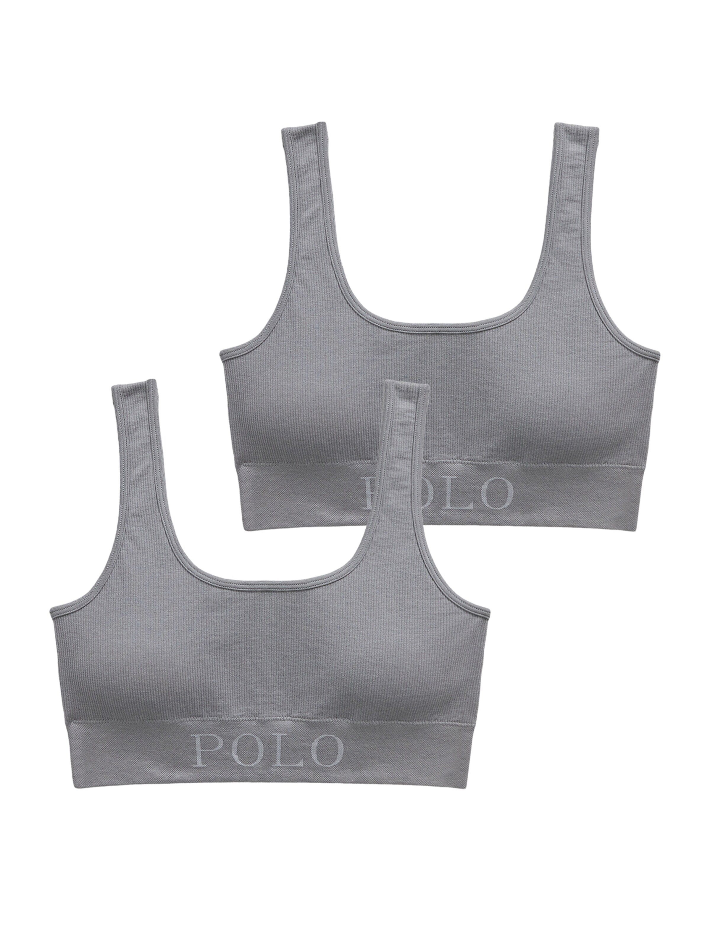 Bustier Soutien-gorge 'Club Cotton' Polo Ralph Lauren en gris : devant