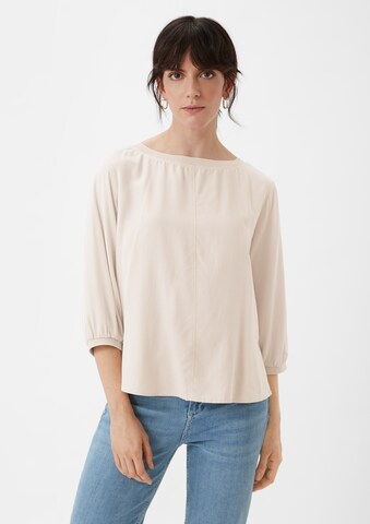 comma casual identity Blouse in Beige: voorkant