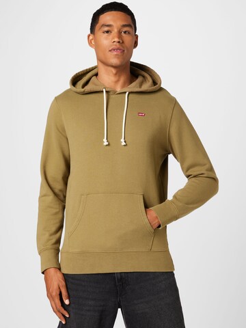 LEVI'S ® Regular fit Tréning póló 'Original Housemark Hoodie' - zöld: elől