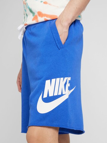 Nike Sportswear Voľný strih Nohavice 'CLUB ALUMNI' - Modrá