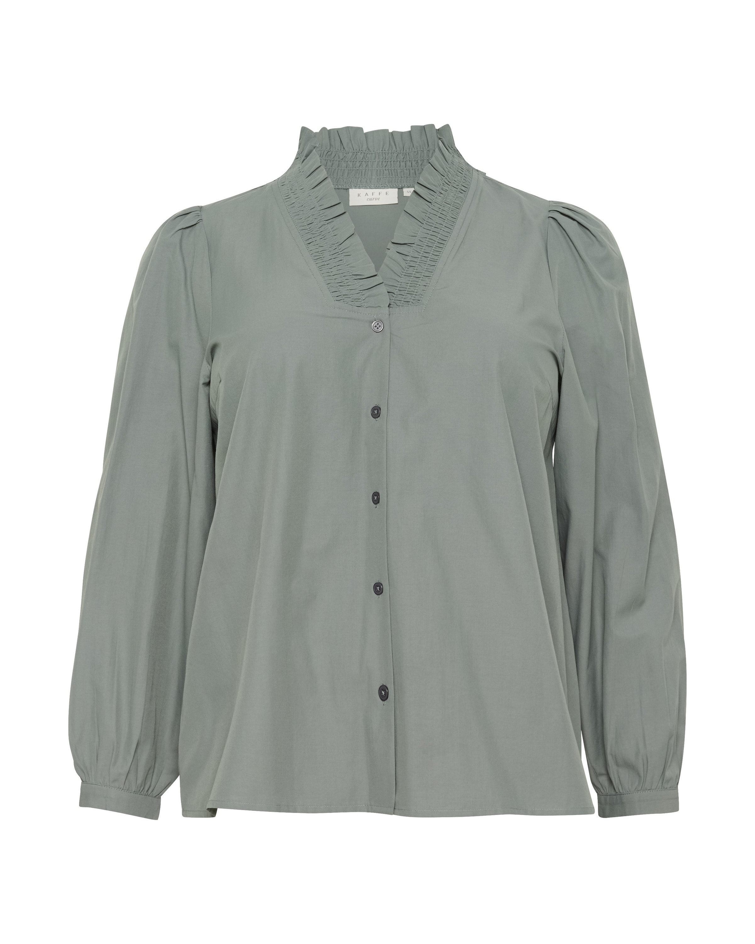 KAFFE CURVE - Blusa 'KC Mai' em verde: frente
