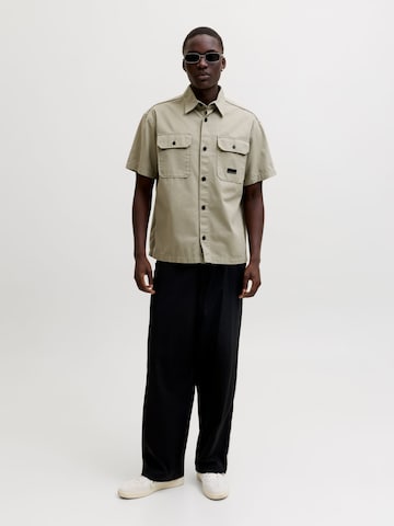 JACK & JONES Comfort fit Button Up Shirt 'Oben' in Green