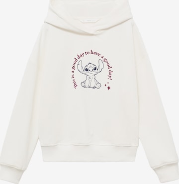 MANGO KIDS Collegepaita 'Stiday' värissä valkoinen: etupuoli