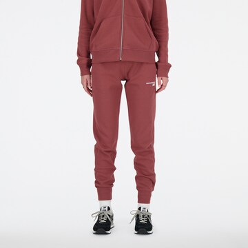 new balance Tapered Pants in Red: front