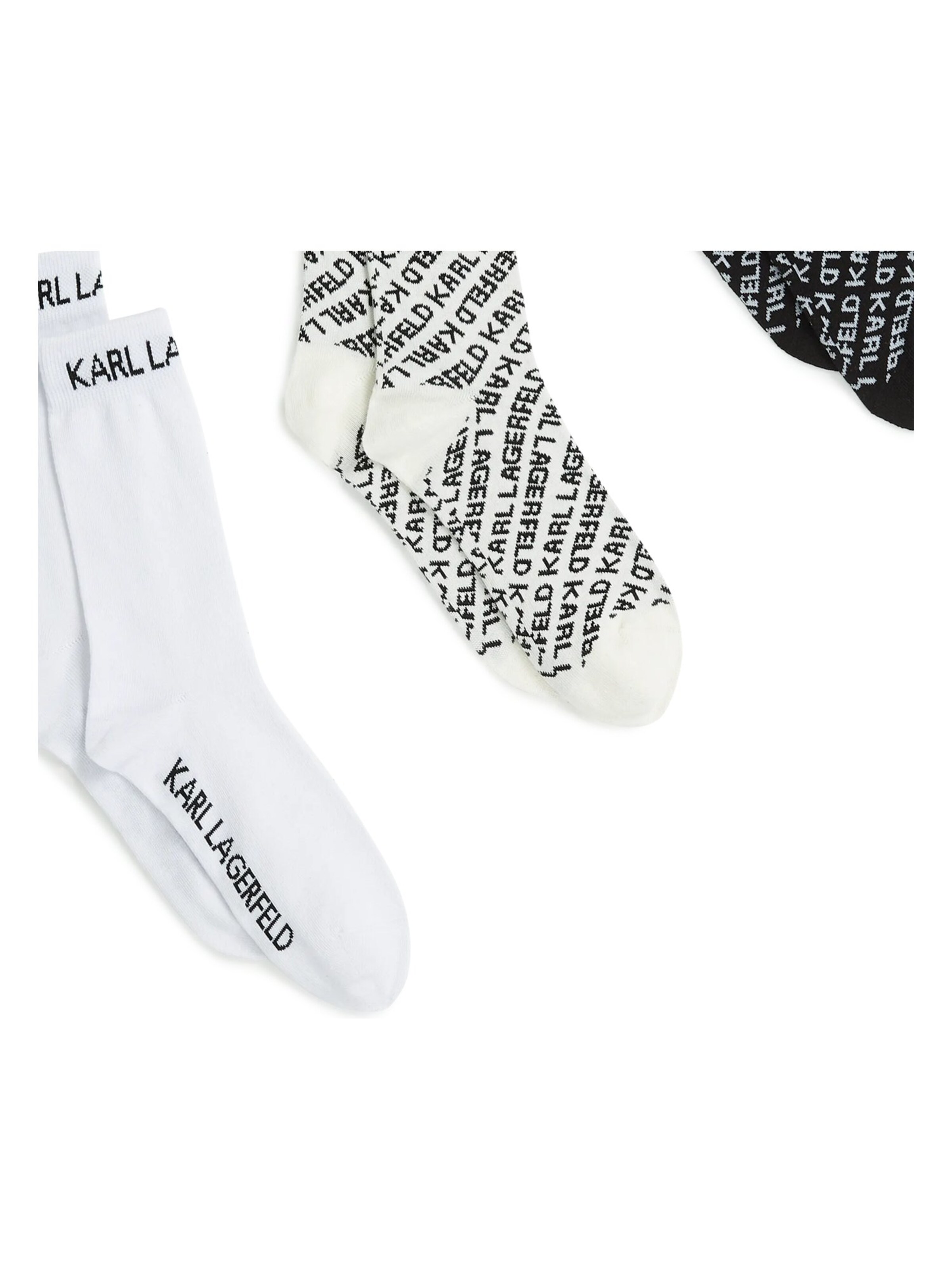 Șosete ' Socken mit Allover-Logo – 3er-Pack ' de la Karl Lagerfeld pe negru