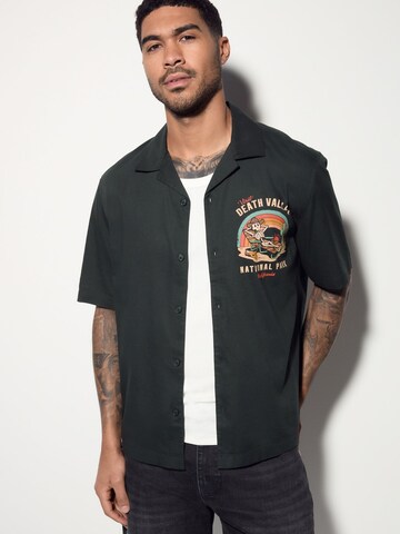 Next Regular fit Button Up Shirt in Black: front