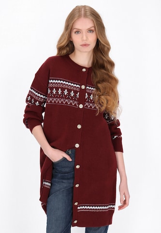 Cardigan DreiMaster Maritim en rouge : devant