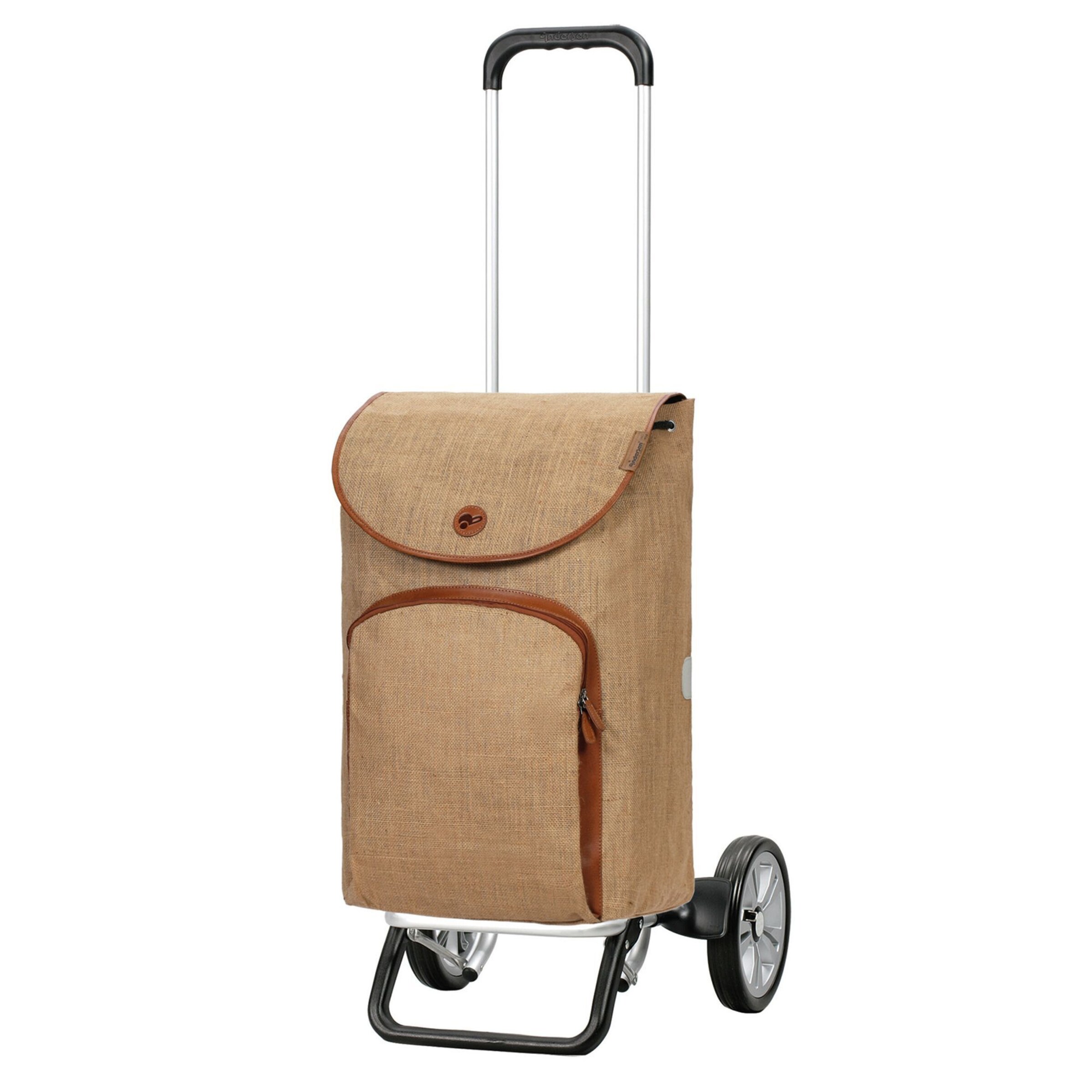 Andersen Shopper Trolley 'Alu Star Shopper Reik' in Bruin: voorkant