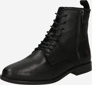 Apple of Eden Lace-up bootie 'Madonna' in Black: front