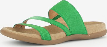 GABOR Mules in Green: front