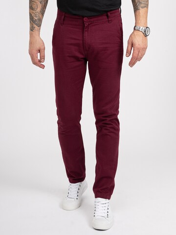 Rock Creek Regular Chino Pants in Red: front