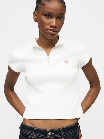 Regular Pantalon folklorique Calvin Klein Jeans en blanc