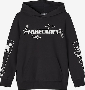 NAME IT Sweatshirt 'Minecraft' in Black: front