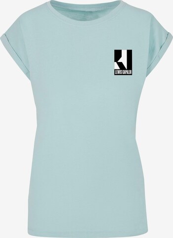 Merchcode Shirt 'Lewis Capaldi - Tour' in Blauw: voorkant