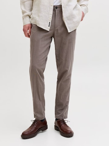 JACK & JONES Tapered Chino trousers 'JPSTAce JJSummer' in Brown: front