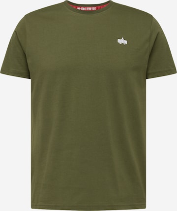 ALPHA INDUSTRIES T-shirt i grön: framsida