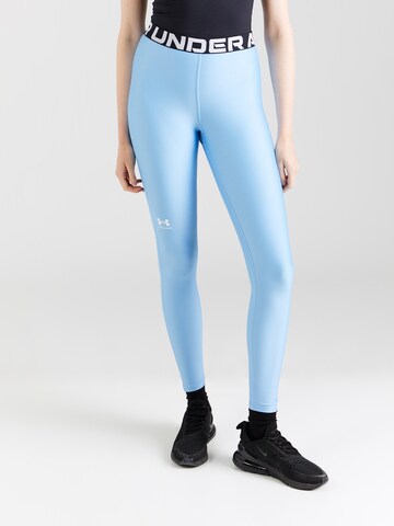 UNDER ARMOUR Skinny Sportbroek 'Authentics' in Blauw: voorkant