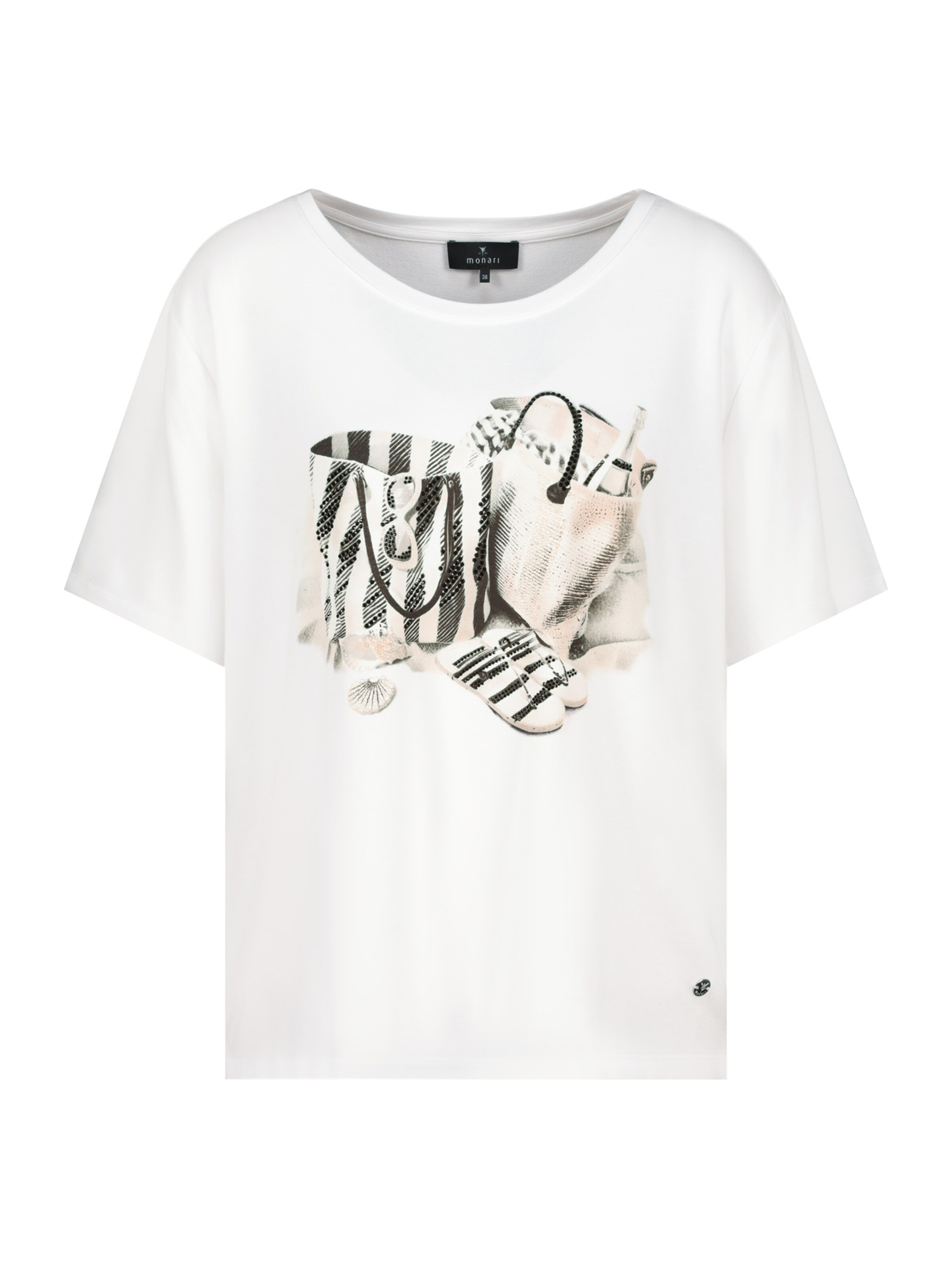 T-shirt monari en blanc : devant
