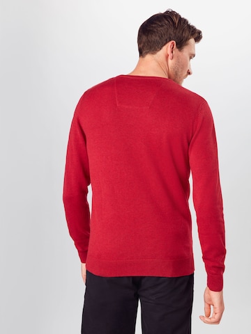 TOM TAILOR - Regular Fit Pullover em vermelho