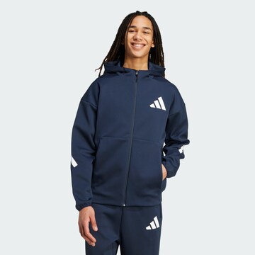 ADIDAS SPORTSWEAR Sports sweat jacket 'Z.N.E.' in Blue: front