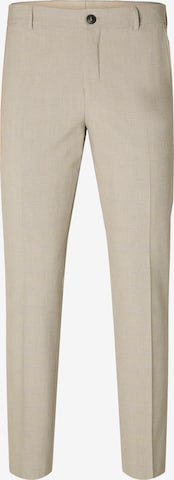 SELECTED HOMME Slimfit Bukse med press 'Liam' i beige: forside