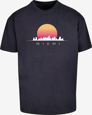 T-Shirt 'Miami X' Merchcode en bleu : devant