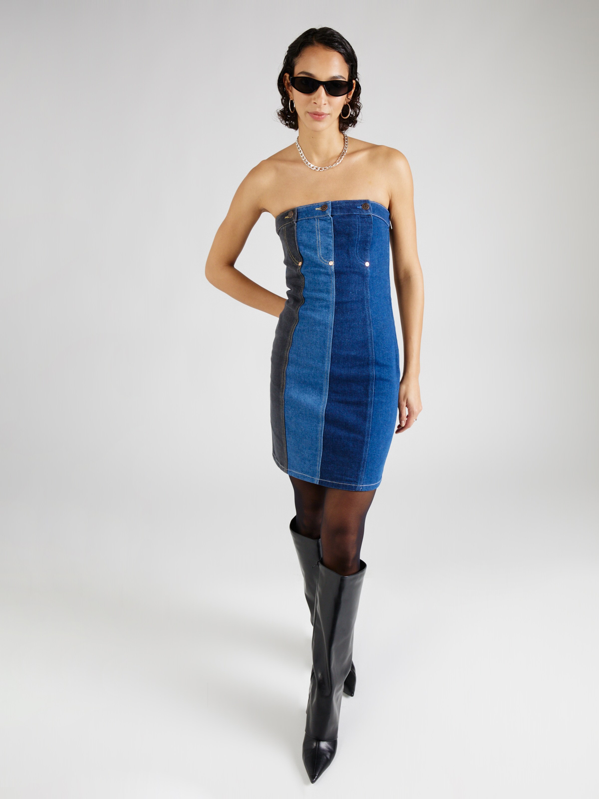 Moschino Jeans Dress in Marine Blue, Night Blue, Blue Denim