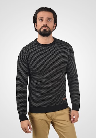 INDICODE JEANS Strickpullover 'Coppler' in Schwarz: predná strana