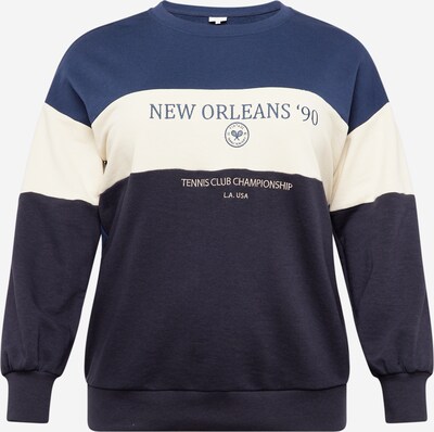 ONLY Carmakoma Sweater majica 'ORLEANS' u mornarsko plava / noćno plava / bijela, Pregled proizvoda