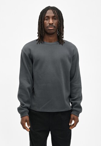 Cleptomanicx Pullover 'Double' in Grau: Vorderseite