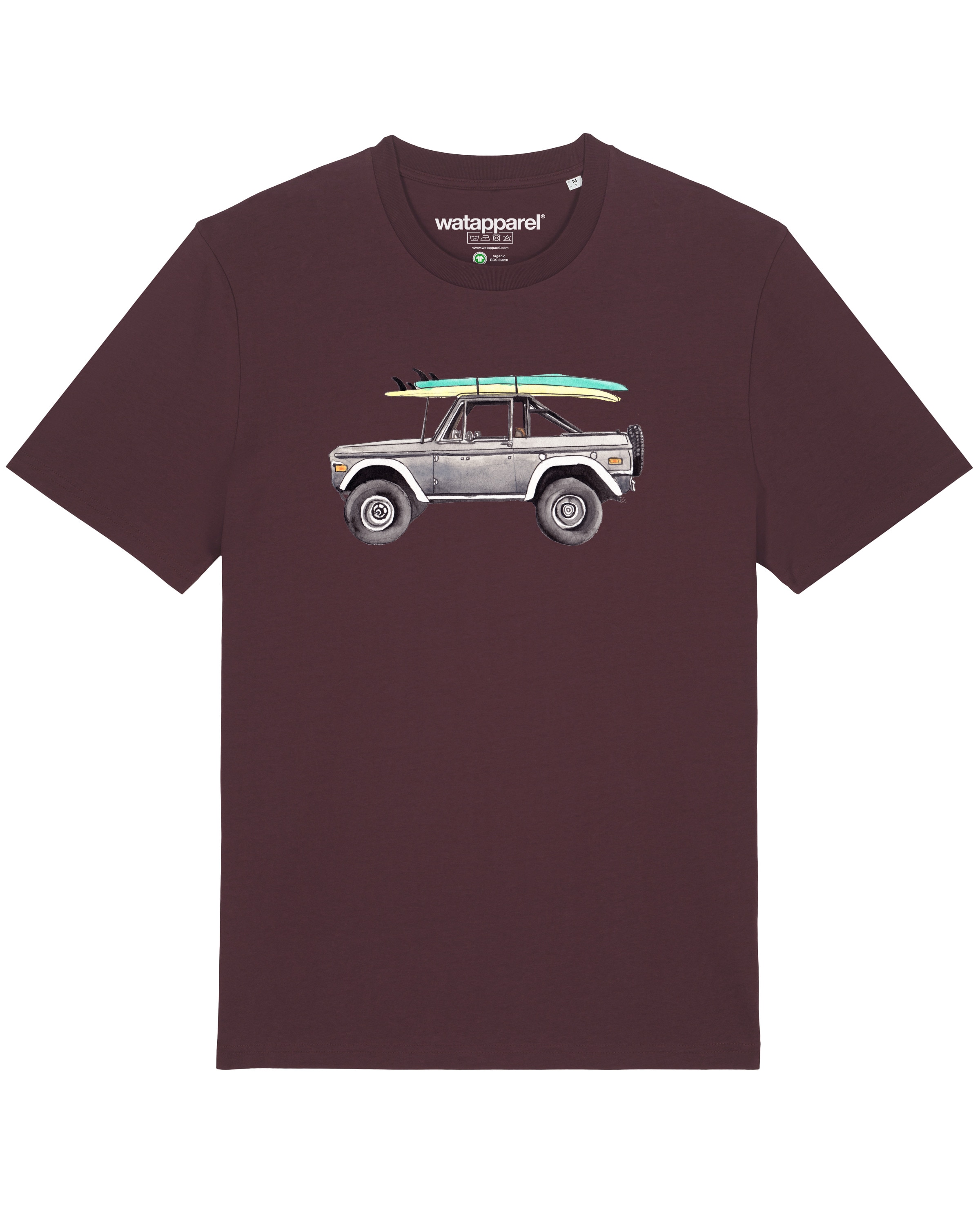 Maglietta ' Surf Pickup ' di Watapparel in rosso: frontale