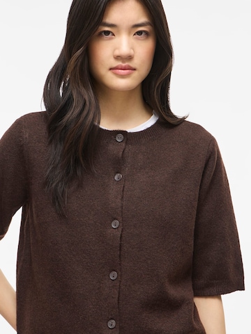 VILA Knit Cardigan 'LIGA' in Brown