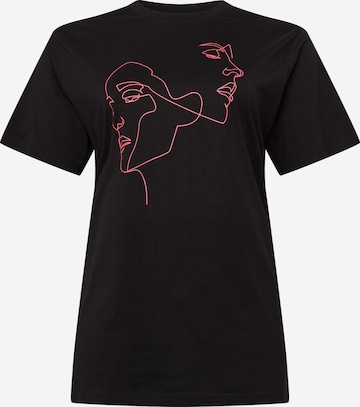 Merchcode T-shirt 'Ladies One Line' i svart: framsida