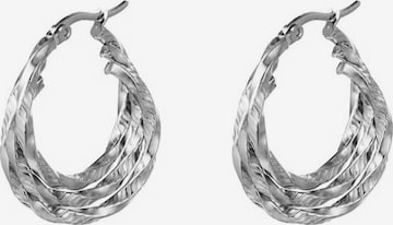 Boucles d'oreilles 'TRIPLE HOOPS' Cala Rose en argent : devant