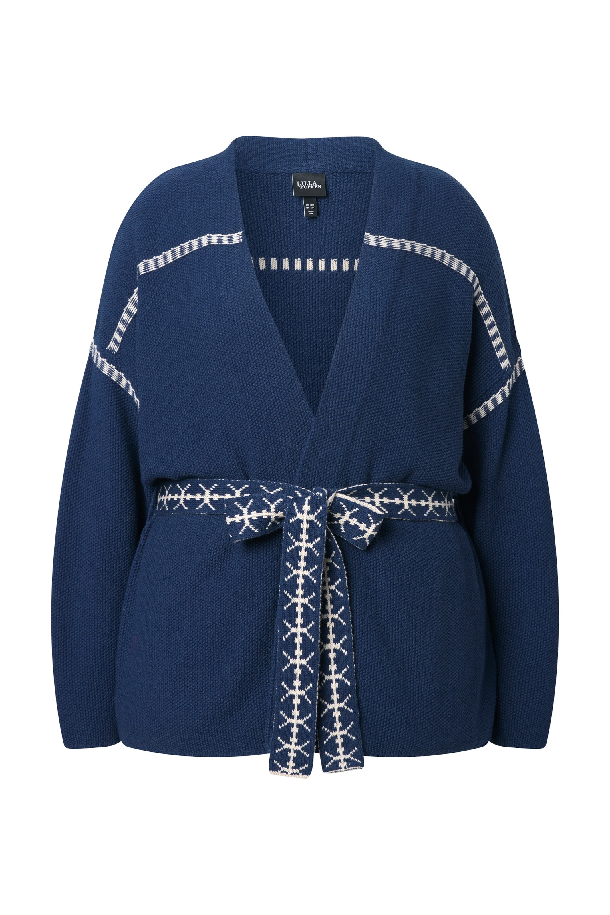 Ulla Popken Strickjacke in Blau: Vorderseite