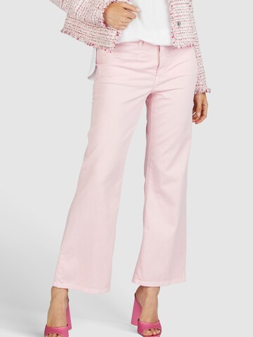 MARC AUREL Flared Pants in Pink: front