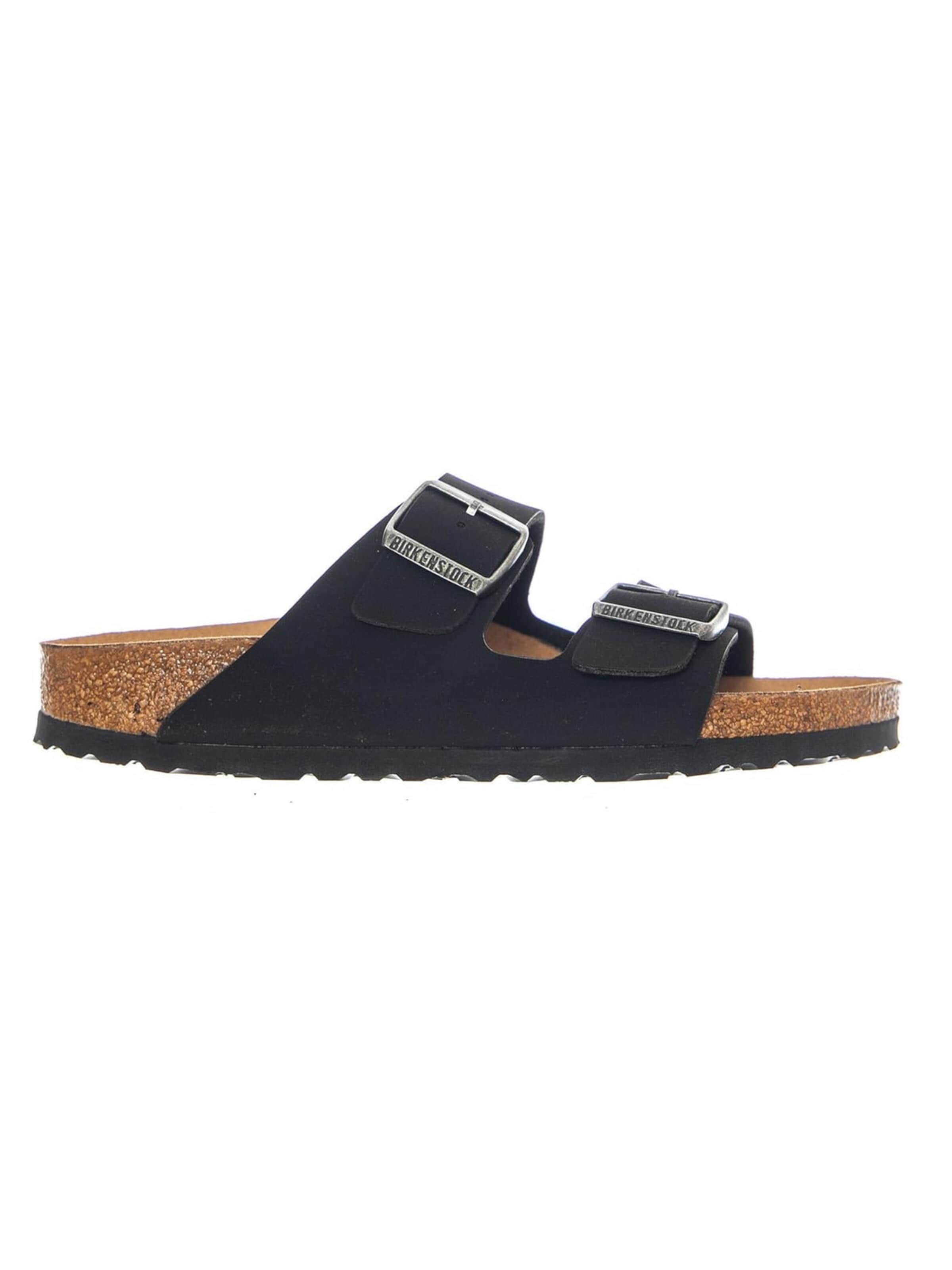 Sandalo 'Arizona Vegan Birkibuc Narrow Fit Earthy Black' di BIRKENSTOCK in nero: frontale
